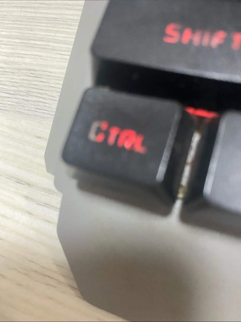 Mechanical Gaming Keyboard Keycap Set - Black with Red Legends